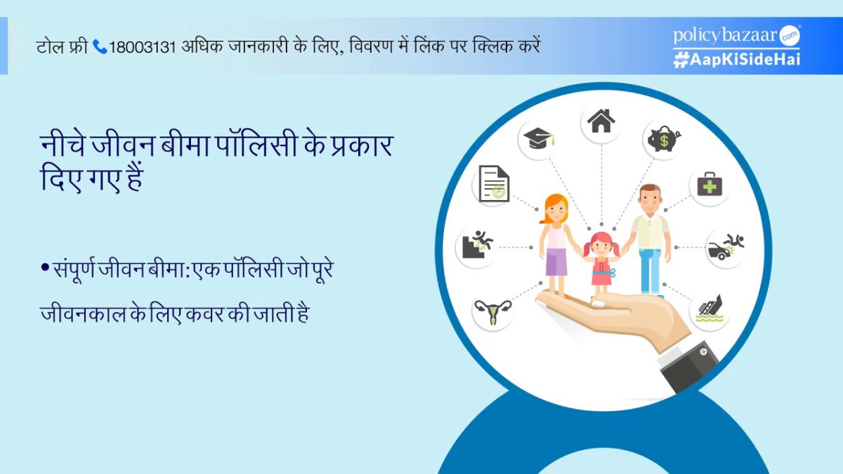 Different Types of Life insurance Policy in Hindi | लाइफ इंश्योरेंस पॉलिसी के प्रकार | Policybazaar